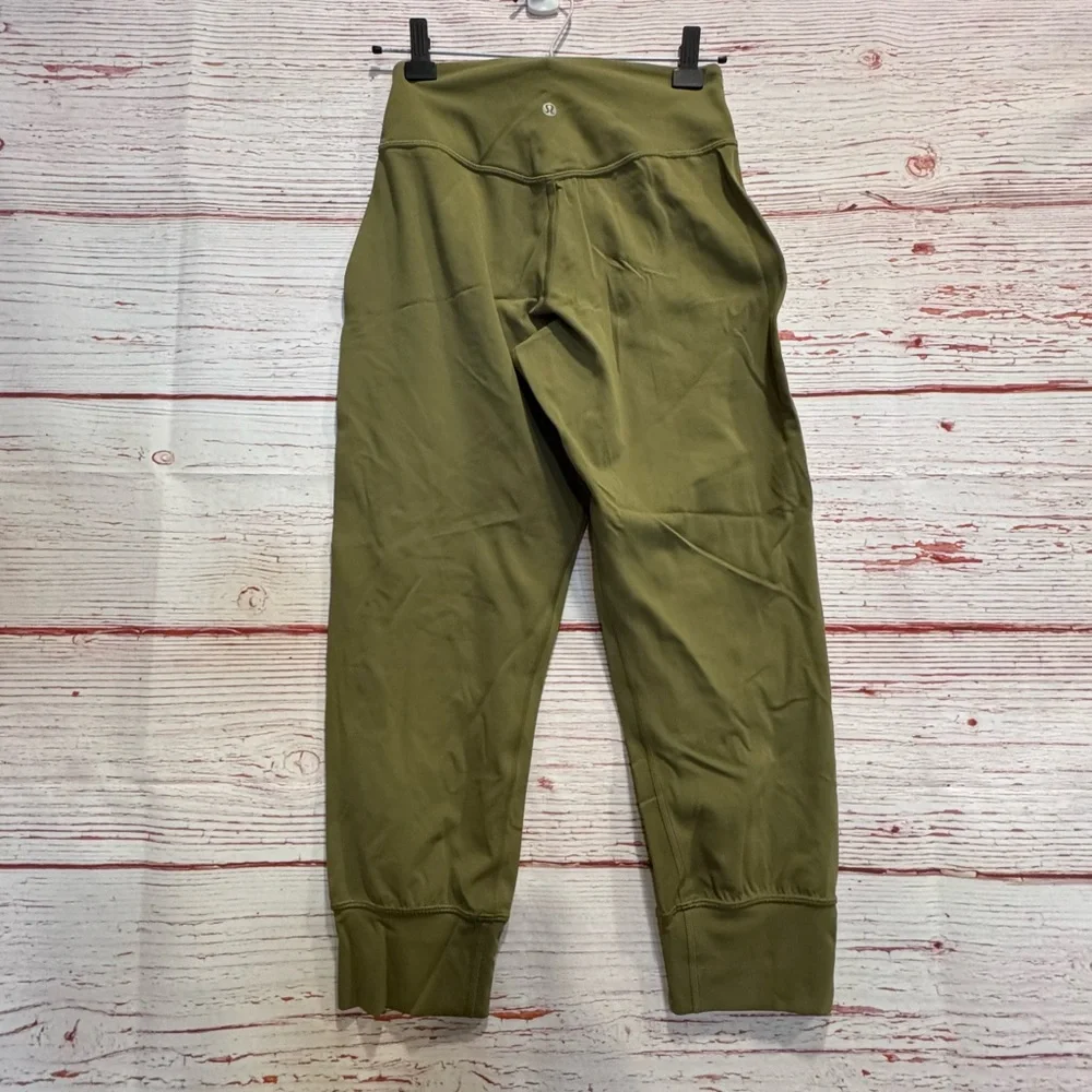 Lululemon Align High-Rise Cropped Jogger in Bronze Green Sz 4